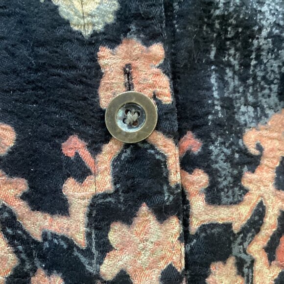 Citron Santa Monica Womens Black Floral Button-Up Jacket Size M - Picture 7 of 16